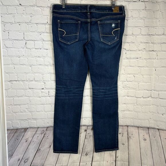 American Eagle Women’s Blue Skinny Jeans size 14 Stretch - Picture 7 of 11